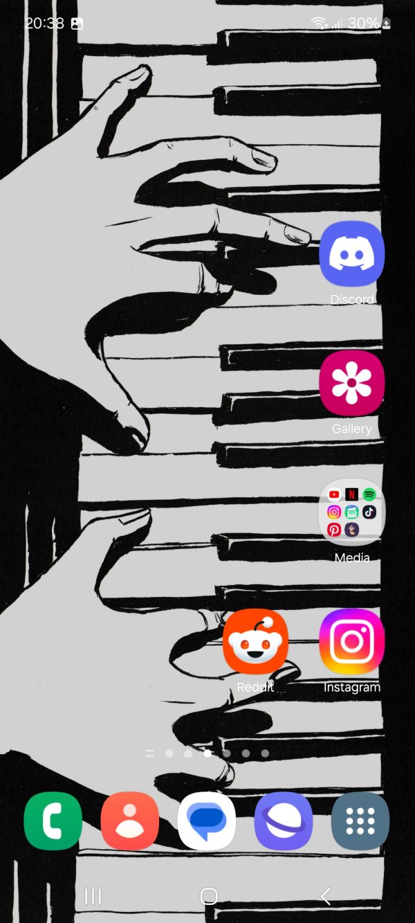 Piano Girl Phone Wallpaper - Image 2