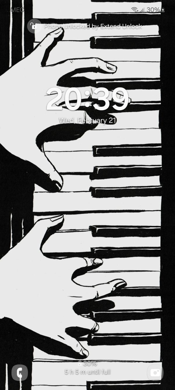 Piano Girl Phone Wallpaper