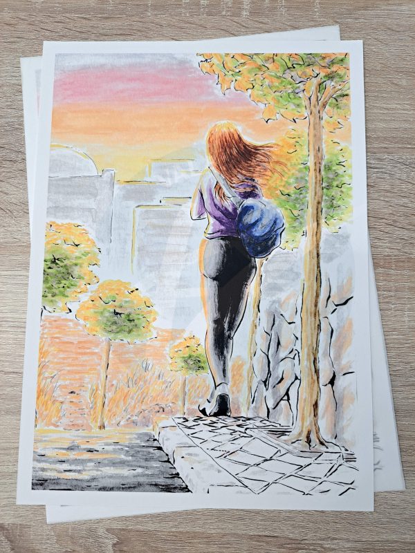 Walking Girl Print - Image 2