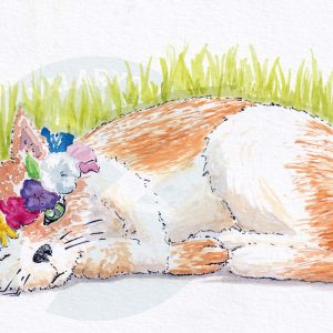 Flower Cat Print