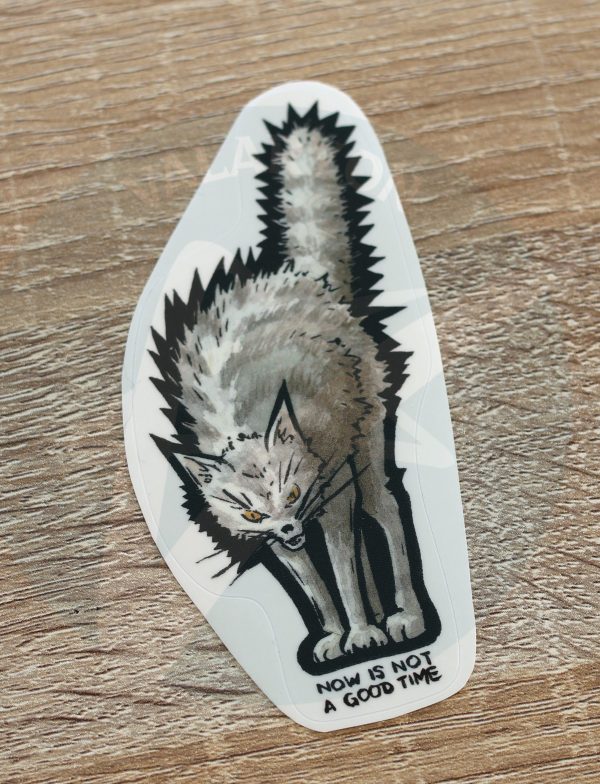 Hissing Cat Acrylic Sticker - Image 5