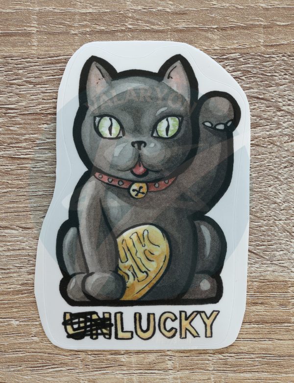 Unlucky Cat Acrylic Sticker - Image 6