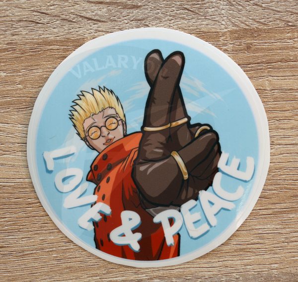 Trigun Vash Love and Peace Acrylic Sticker - Image 7