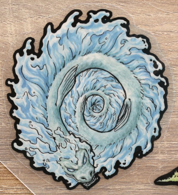 Water Dragon Acrylic Sticker - Image 4