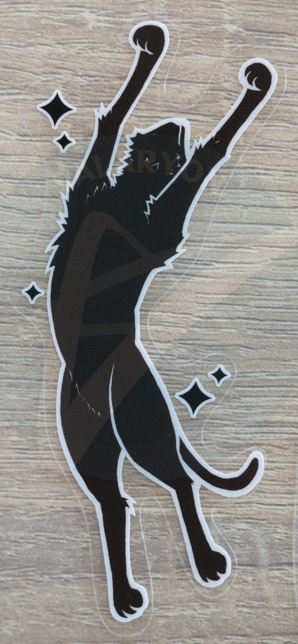 Stretching Cat Acrylic Sticker - Image 2