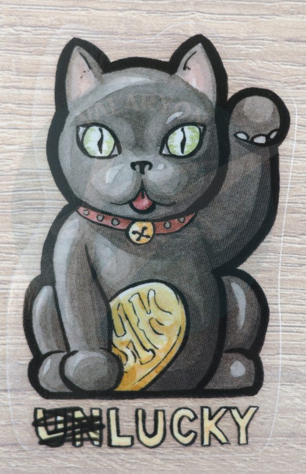 Unlucky Cat Acrylic Sticker - Image 2