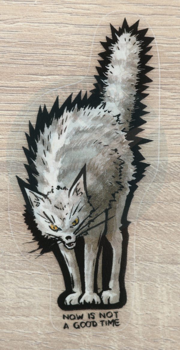 Hissing Cat Acrylic Sticker - Image 4