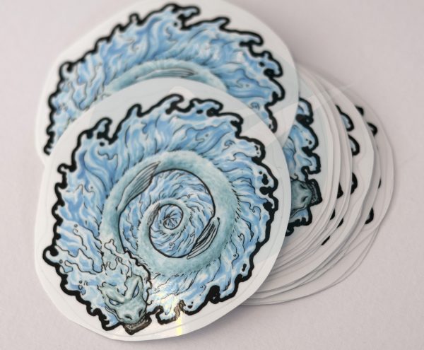 Water Dragon Acrylic Sticker - Image 3