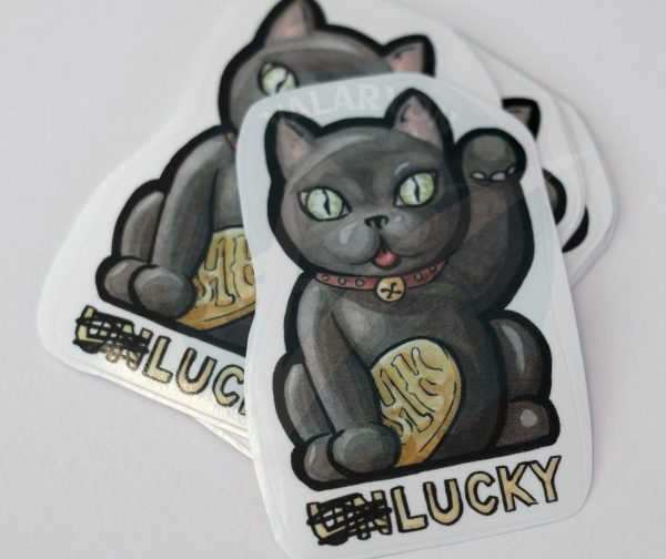 Unlucky Cat Acrylic Sticker - Image 4