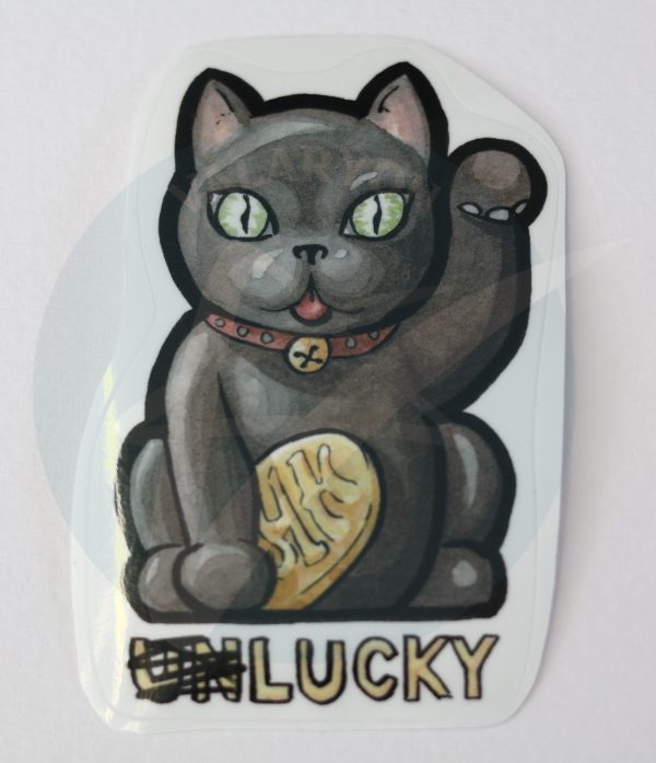 Unlucky Cat Acrylic Sticker - Image 3