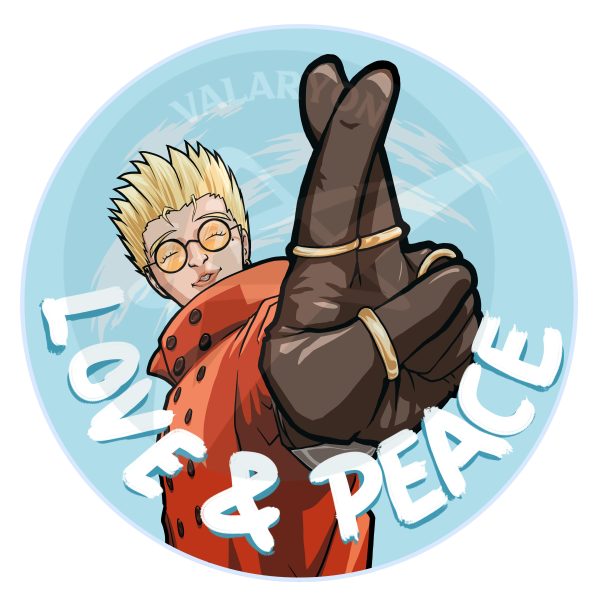 Trigun Vash Love and Peace Acrylic Sticker