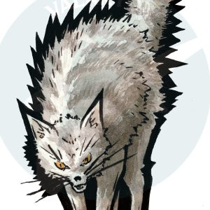 Hissing Cat Acrylic Sticker