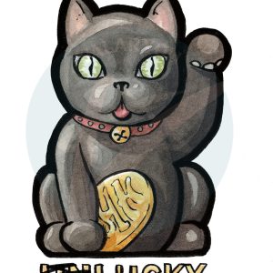 Unlucky Cat Acrylic Sticker