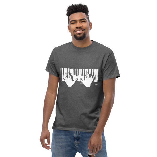 White Piano T-shirt Front - Image 7