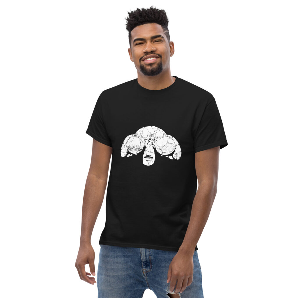 Binoculars Worn T-Shirt Front