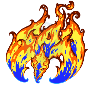 Fire Dragon Acrylic Sticker